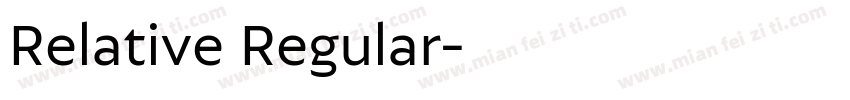 Relative Regular字体转换